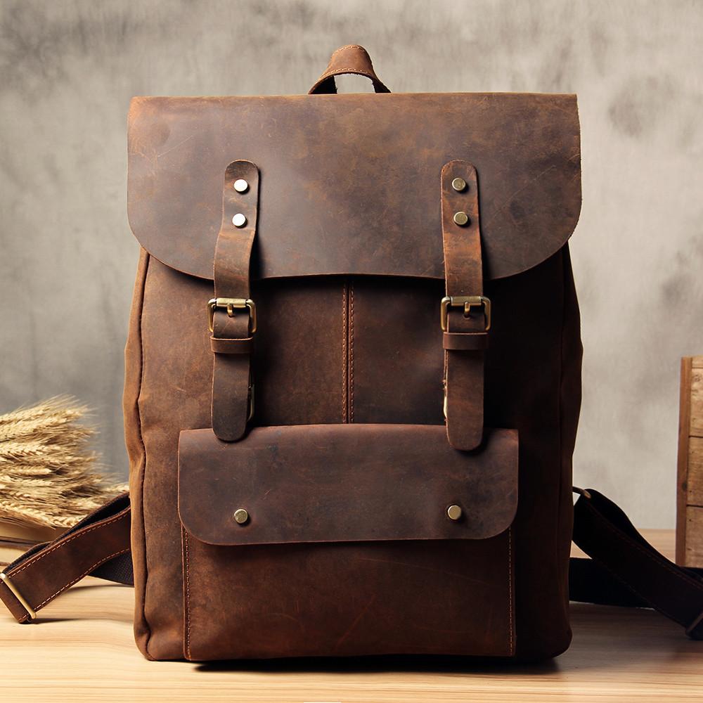 Unisex Leather Chest Bag Large Capacity Sling Bag Mens Leather Unbalance  Backpack Mens Leather Motorcycle Bag LJ1078