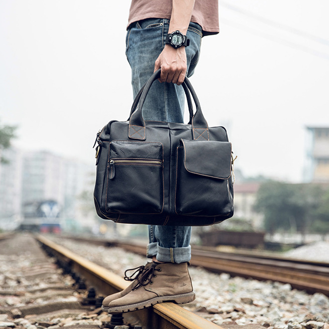Leather Briefcase,Brown Leather Briefcase, Laptop Bag, Leather bag, Gift for Him, Shoulder Bag, Men Briefcase