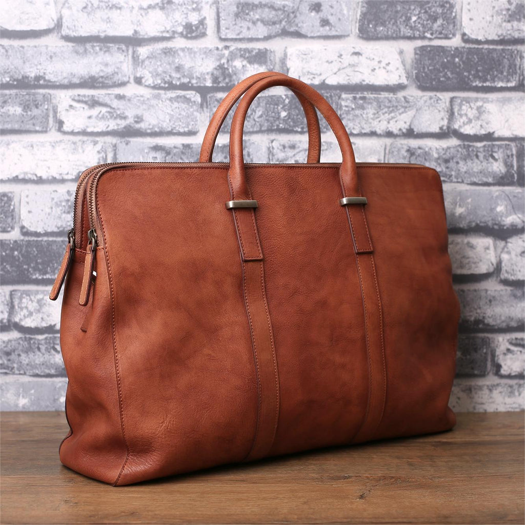 Leather Men's Portfolio, Men's Leather Briefcase, Laptop Bag, Leather Office Bag