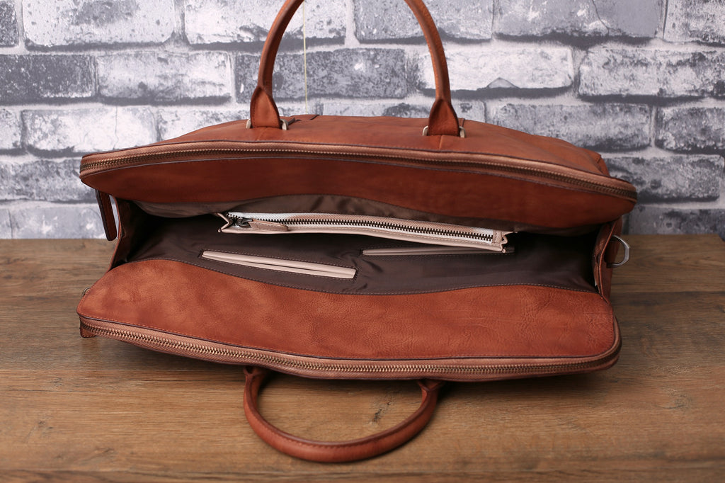 Leather Men's Portfolio, Men's Leather Briefcase, Laptop Bag, Leather Office Bag