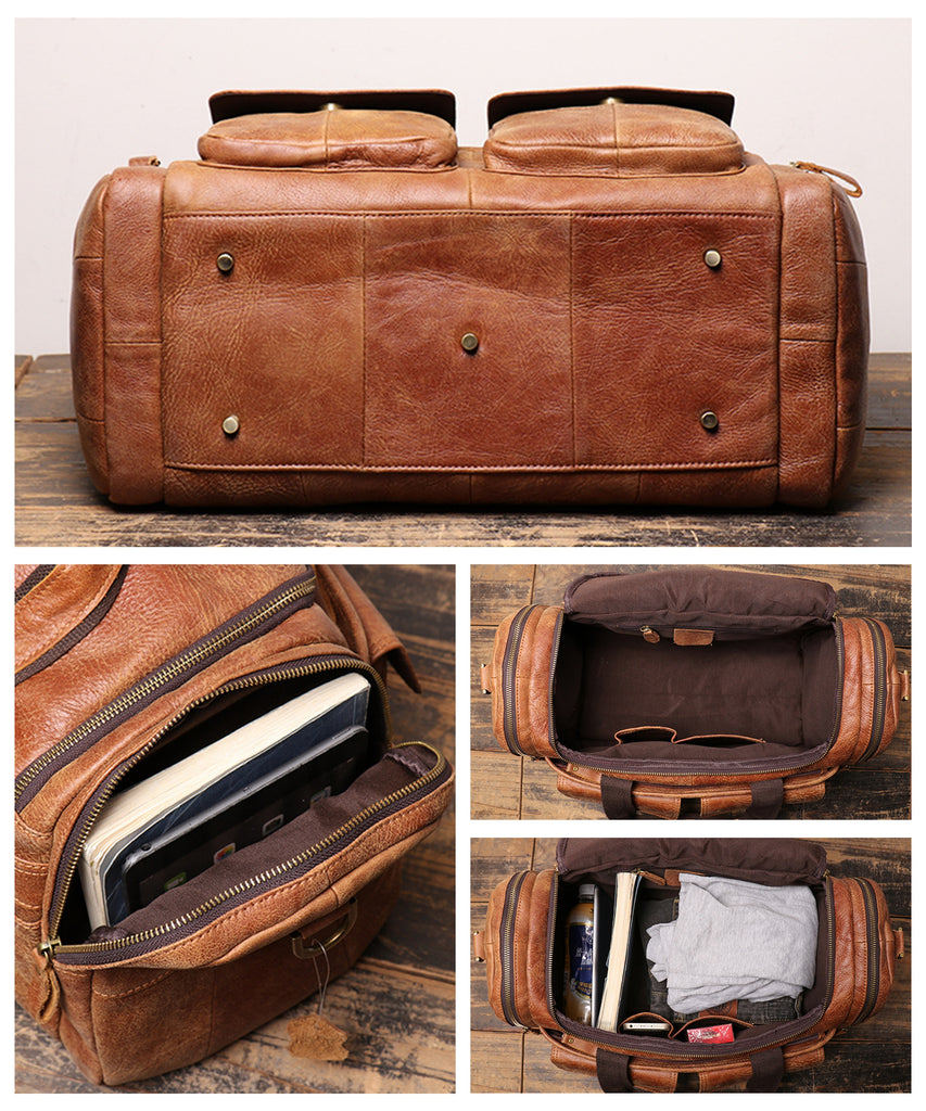 Personalized Leather Weekender Bag,Custom Duffle Bag, Large Travel Bag, Outdoor Bag, Holdall Bag, Groomsmen Gift Bag, Leather Gym Bag