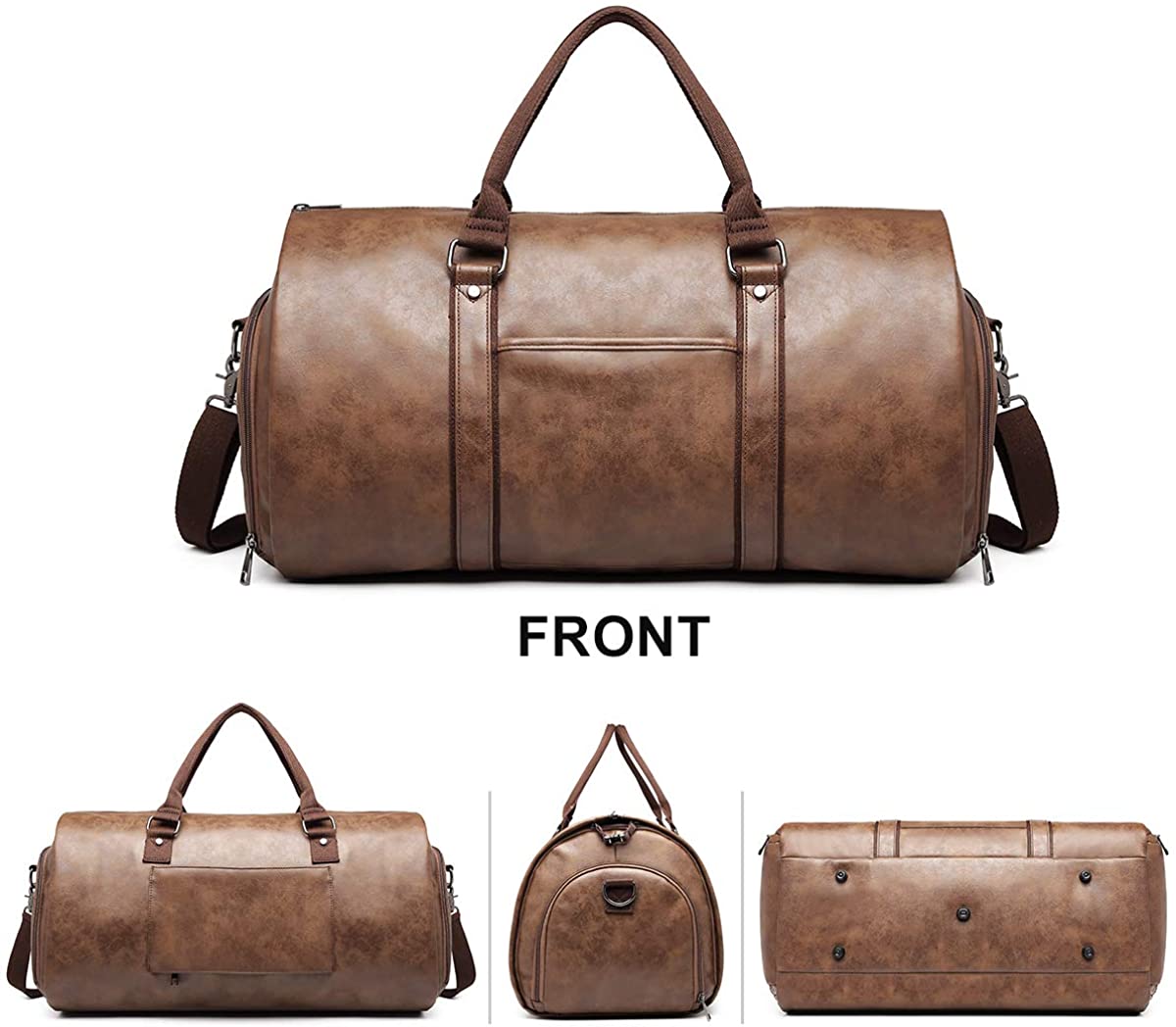 Carry on Garment Bag for Travel, Bukere Convertible Travel Duffel Suit with  Shoe Compartment, Detachable Shoulder Strap, 2 in 1 Weekender Men Women
