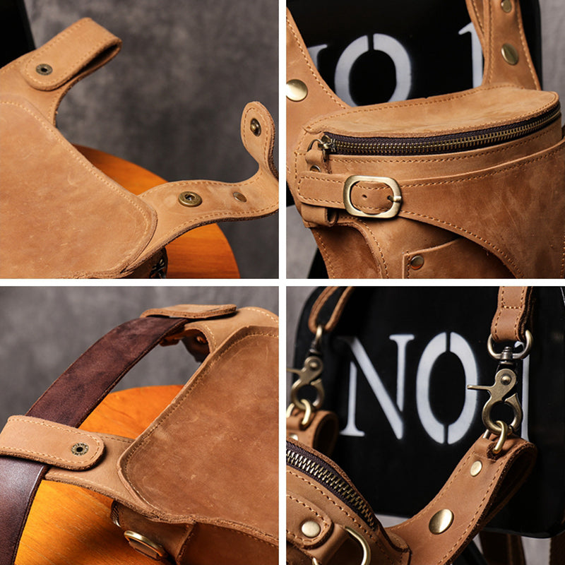 Leather Fanny Pack for Women Sling Bag Leather Belt Bag 
