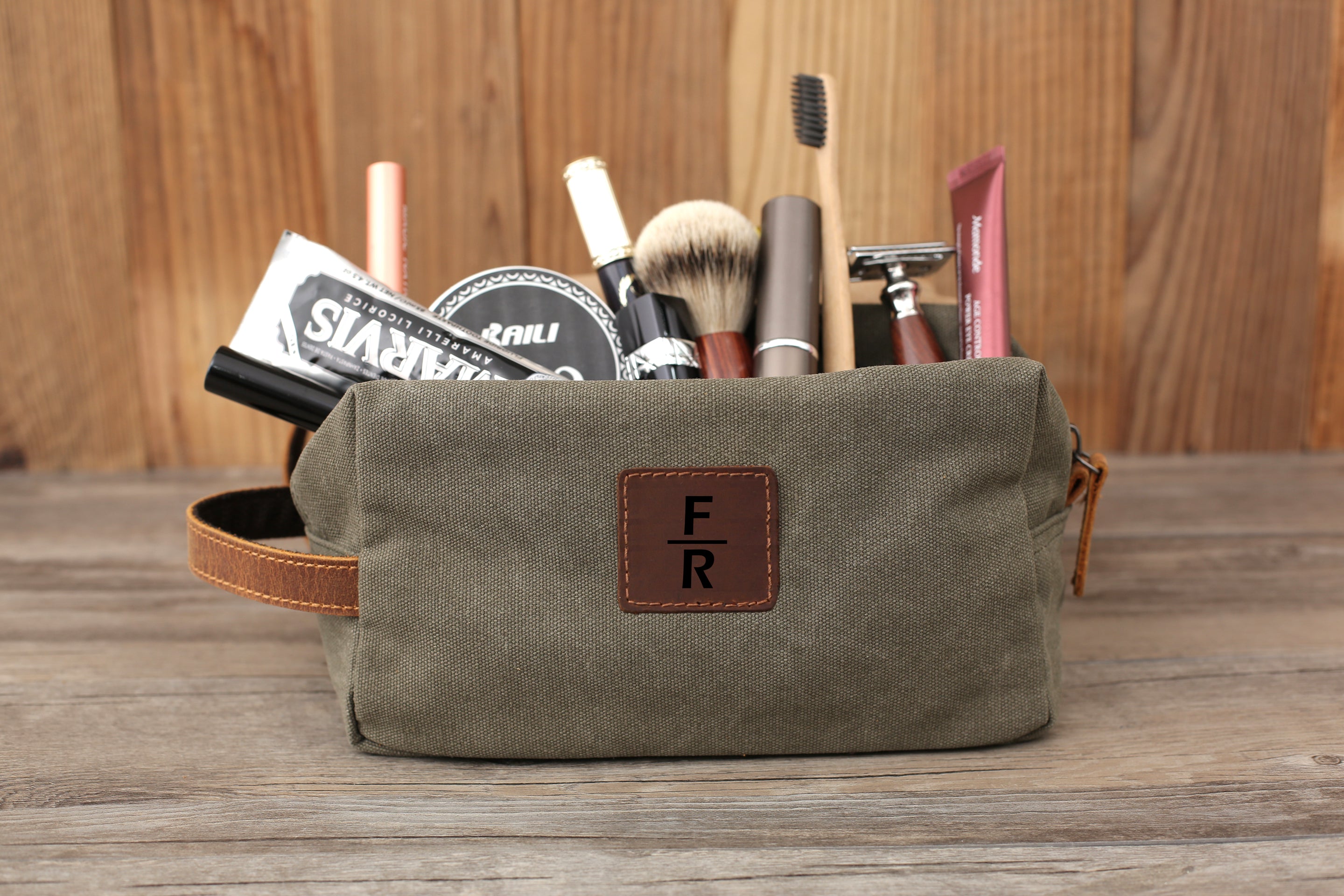 Personalized Dopp Kit: Folding Men's Toiletry Bag, Monogrammed Father's Day  Gift, Second Anniversary Gift for Him, Made in USA
