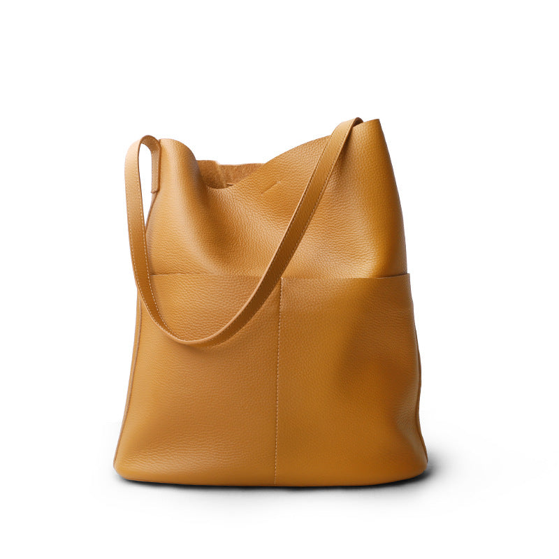 Simply Large Genuine Leather Tote Bag