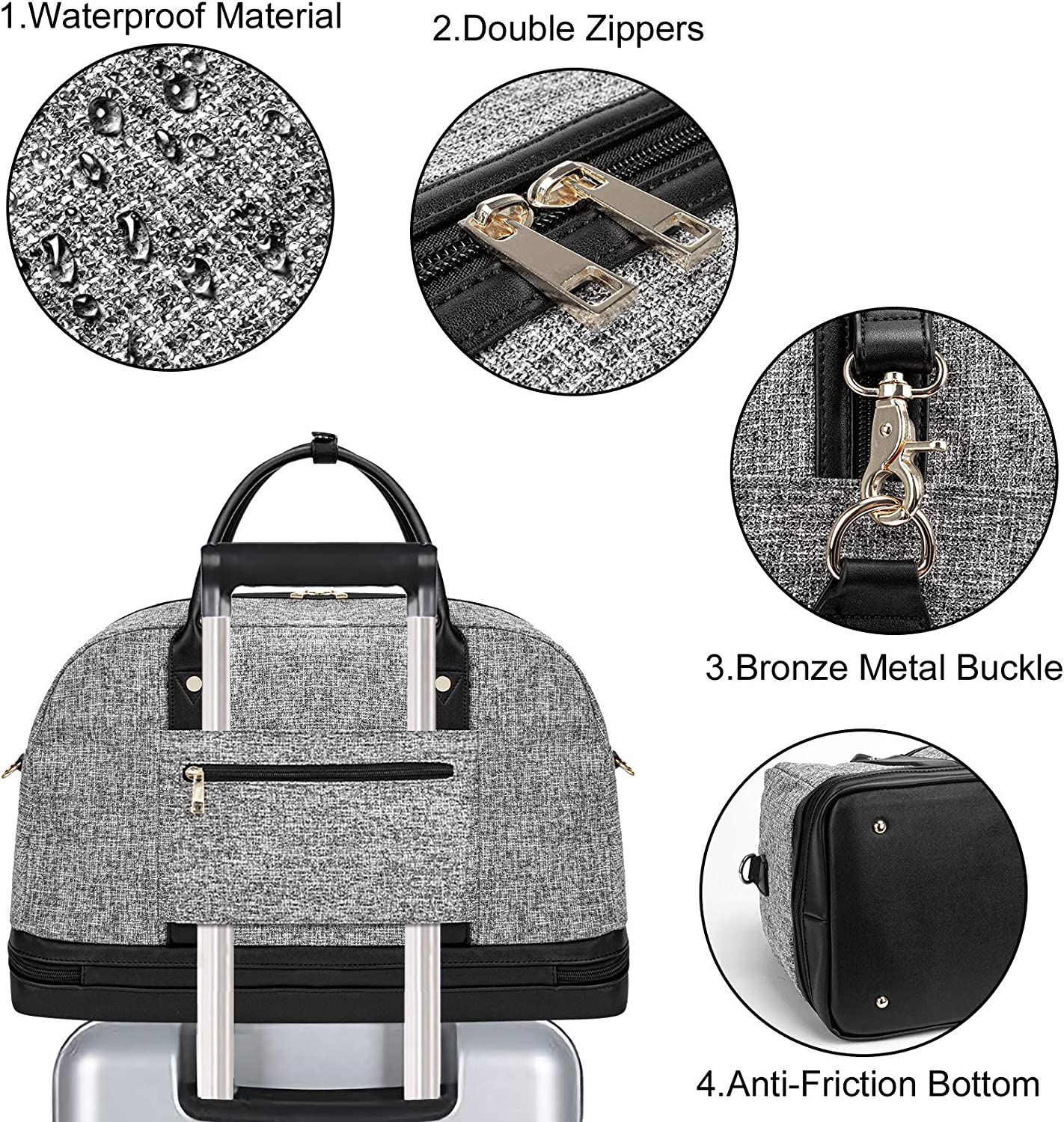 2-Compartment Weekender Travel Bag